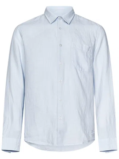 VILEBREQUIN VILEBREQUIN RELAXED FIT CLEAR BLUE LINEN SHIRT