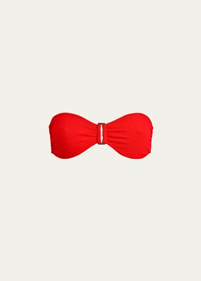 VILEBREQUIN RIBBED BANDEAU BIKINI TOP