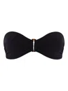 Vilebrequin Solid Ring Bandeau Bikini Top In Schwarz