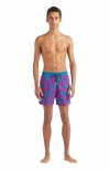 Vilebrequin Moorea Beach Shorts With Flocked Pattern In Paon