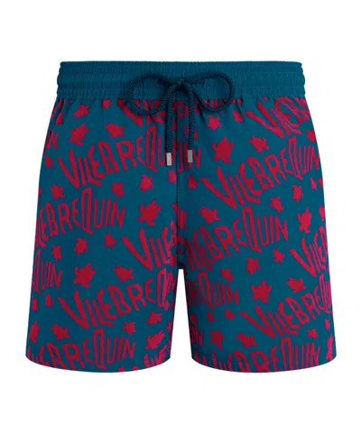Vilebrequin Ronde Des Tortues Swim Shorts In Blue