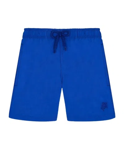 Vilebrequin Kids' Ronde Des Tortues Swim Shorts In Blue
