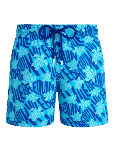 Vilebrequin Ronde Des Tortues Swim Shorts In Blue