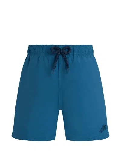 Vilebrequin Kids' Ronde Des Tortues Swim Shorts In Blue