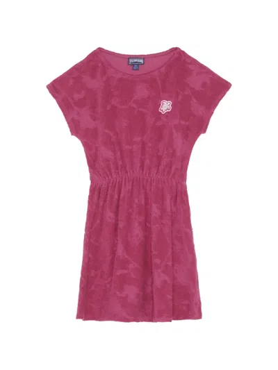 Vilebrequin Kids' Roses Jacquard Terry Dress In Pink
