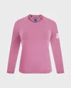 Vilebrequin Women Long Sleeves Rashguard Top Solid In Pink