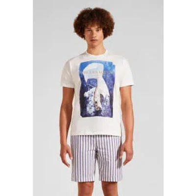 Vilebrequin Sailing Boat From The Sky T-shirt Off-white In Off White