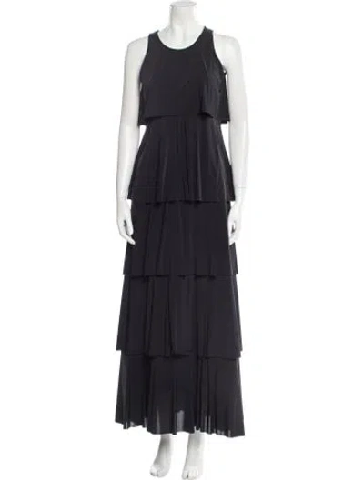 Pre-owned Vilebrequin Scoop Neck Long Dress In Black