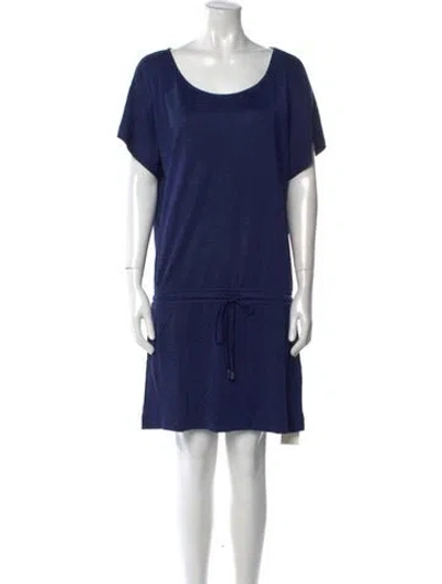 Pre-owned Vilebrequin Scoop Neck Mini Dress In Blue