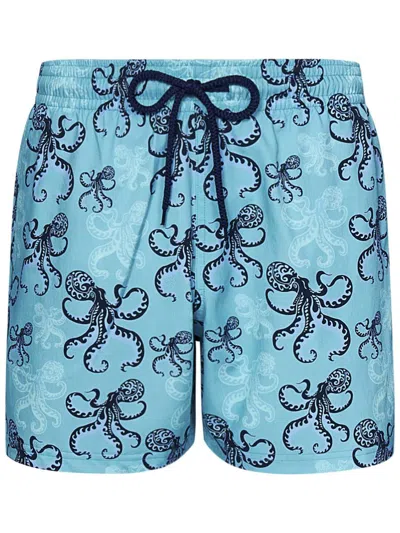 Vilebrequin Poulpes Stretch Swim Shorts In Blue