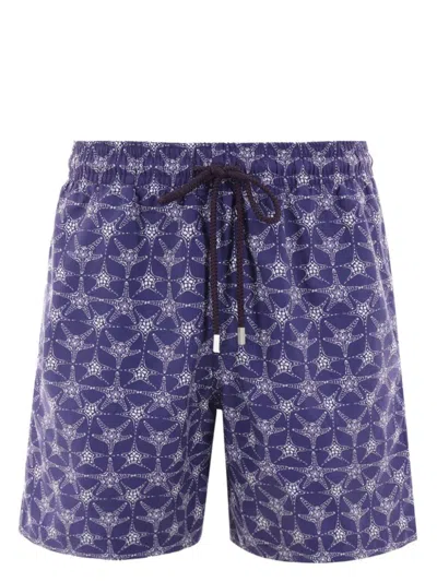 Vilebrequin Starfish-print Swim Shorts In Blue