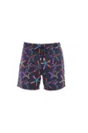 Vilebrequin Drawstring Swimming Trunks In Navy Blue