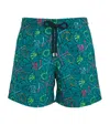 Vilebrequin Sea Shells Embroidered Mistral Swim Shorts In Green