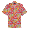 Vilebrequin Linen Tropical Santorini Shirt In Blue
