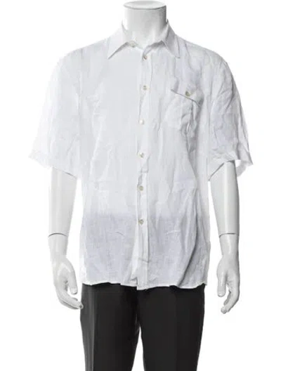 Pre-owned Vilebrequin Short Sleeve Dress Shirt In White