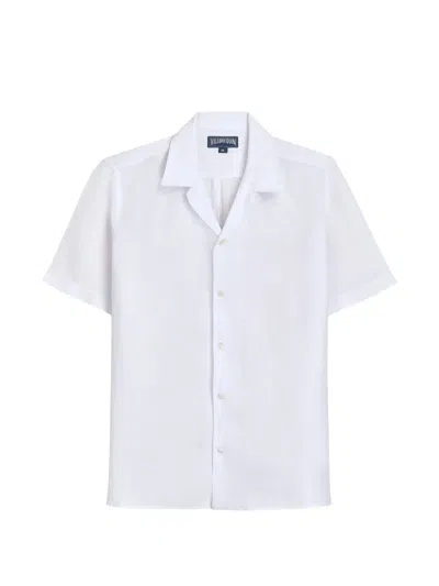 Vilebrequin Short-sleeve Embroidered Shirt In White