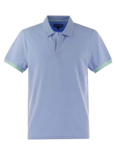 Vilebrequin Short-sleeved Cotton Polo Shirt In Blue