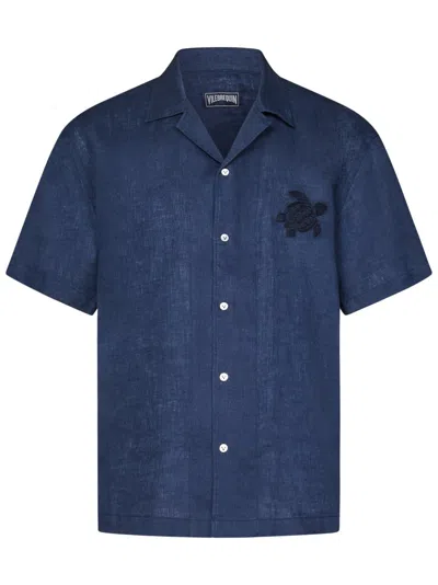 Vilebrequin Linen Shirt In Blue