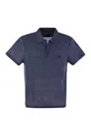 Vilebrequin Short-sleeved Linen Polo Shirt In Blue