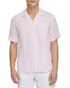 Vilebrequin Short Sleeved Solid Linen Shirt In Ballrna