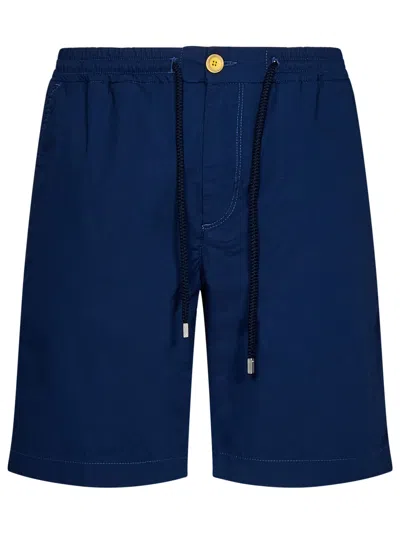 Vilebrequin Baie Linen Bermuda Cargo Shorts In Blue