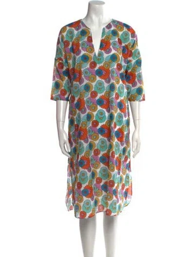 Pre-owned Vilebrequin Silk Midi Length Dress In Multi