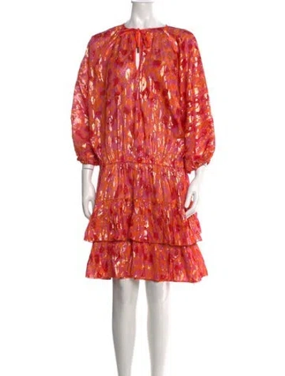 Pre-owned Vilebrequin Silk Mini Dress W/ Tags In Orange