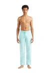 Vilebrequin Drawstring Straight-leg Wool Trousers In Lagon