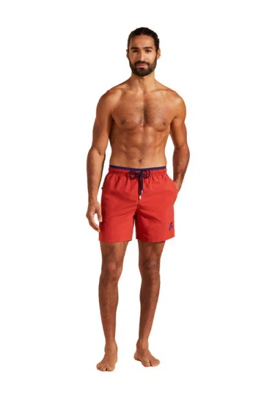 VILEBREQUIN SOLID BICOLOR LENGTH SWIM TRUNKS