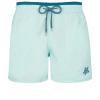 Vilebrequin Moka Beach Shorts With Contrasting Color In Celadon