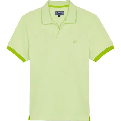 Vilebrequin Solid Cotton Polo In Macaron
