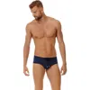 Vilebrequin Solid Fitted Swim Brief In Bleu Marine