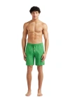 Vilebrequin Solid Linen Bermuda Short In Jungle