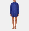 Vilebrequin Solid Linen Shirt Dress In Encre