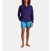Vilebrequin Solid Linen Shirt In Minuit