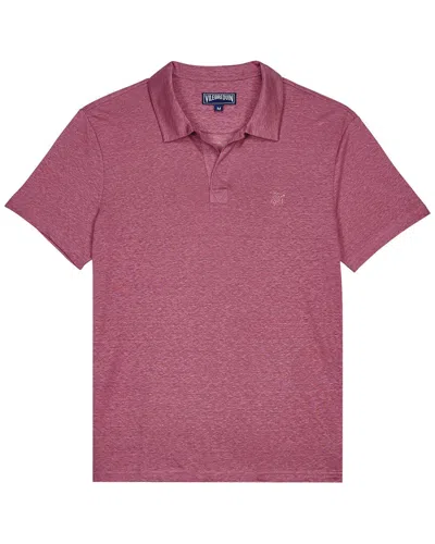 Vilebrequin Solid Linen T-shirt In Pink