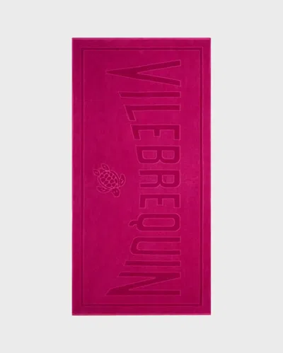 Vilebrequin Solid Organic Cotton Beach Towel In Red