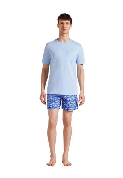 Vilebrequin Solid Organic Cotton T-shirt In Fleur De Lin