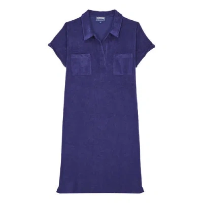 VILEBREQUIN SOLID ORGANIC TERRY POLO DRESS