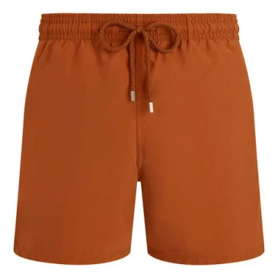 Vilebrequin Solid Swim Trunks In Caramel
