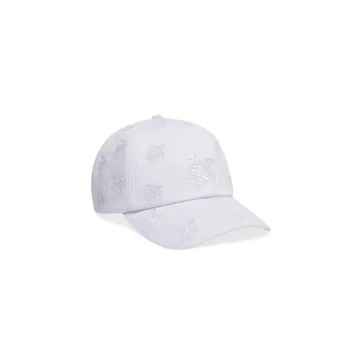 Vilebrequin Solid Turtle Embroidered Terry Cap In White