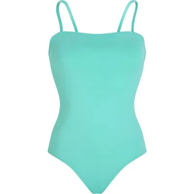 Vilebrequin Square Front Neckline One-piece Swimsuit Solid In Caribbean
