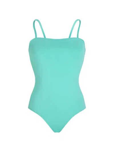 Vilebrequin Square-neck Cross-back Swimsuit In Blue