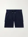 Vilebrequin Linen Bermuda Shorts With Drawstring And Cargo Pockets In Blue