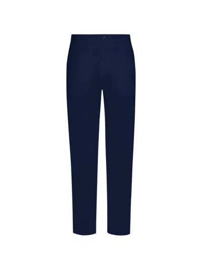 Vilebrequin Straight-leg Linen Trousers In Blue