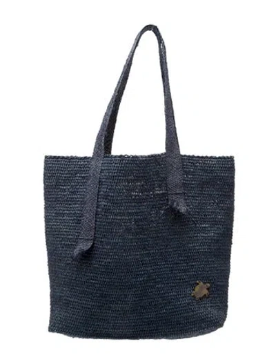 Pre-owned Vilebrequin Straw Tote In Blue
