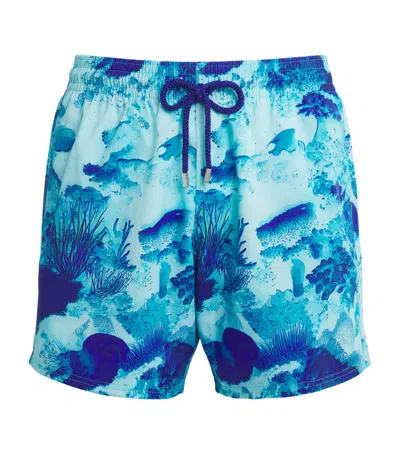 Vilebrequin X-ray Medusa Ultralight Foldable Swim Trunks In Blue