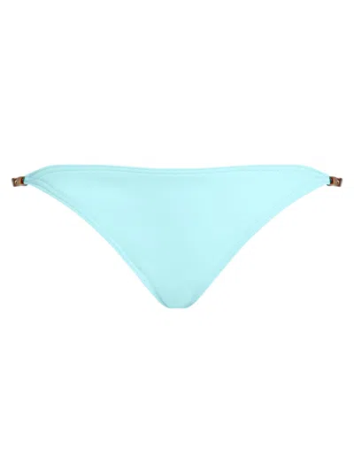 Vilebrequin Women Mini Brief Bikini Bottom Pearl Detail Solid In Blue