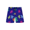 Vilebrequin Boy's Multicolor Turtle-print Swim Trunks In Blue