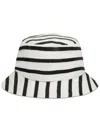 Vilebrequin Striped Bucket Hat In White